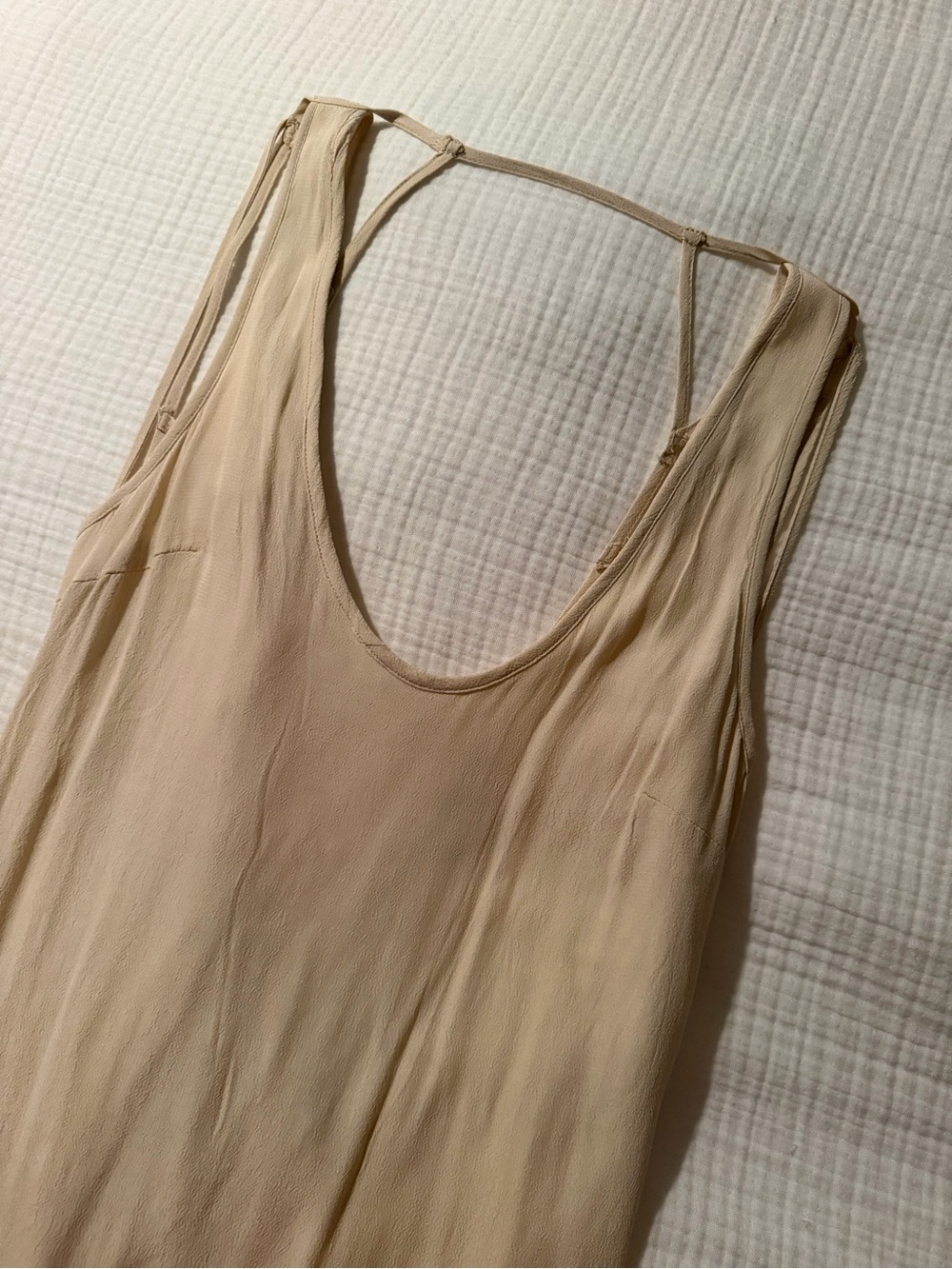 Tobi Cream Scoop Neck Maxi Dress (M)